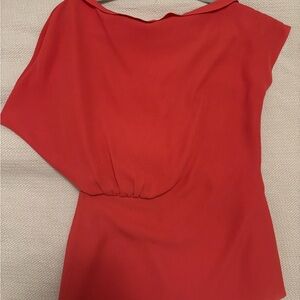 Reiss Asymmetrical Blouse with Sailor Collar